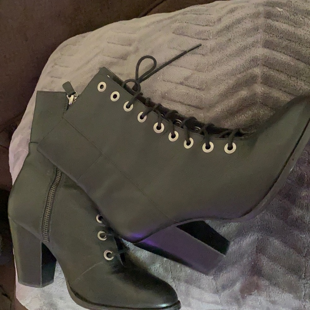 MIA new condition! lace up booties soft leather